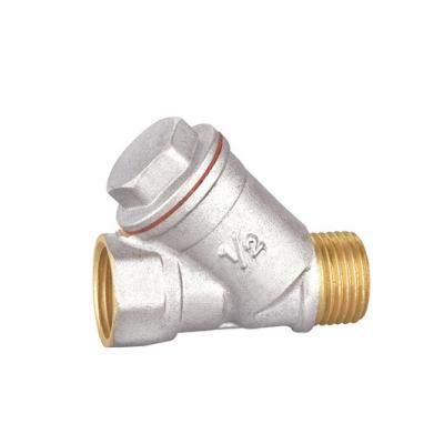 China Threaded Brass Y Strainer Filter Sand Blast FT1002 Nominal Pressure Max 25bar for sale