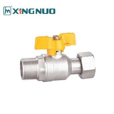 China 1/2 inch Forged Brass Ball Valve Butterfly Handle Manufacturers 100% Leak Tested for sale