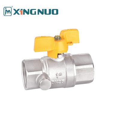 China 1/2 Inch To 1 Inch Female Threaded 1/2 In Gas brass forged ball valve Nickel Surface for sale