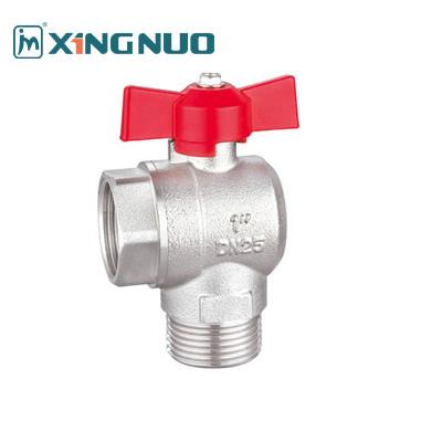 China Smooth Male X Female Threaded Brass Gas Ball Valve PTFE M1