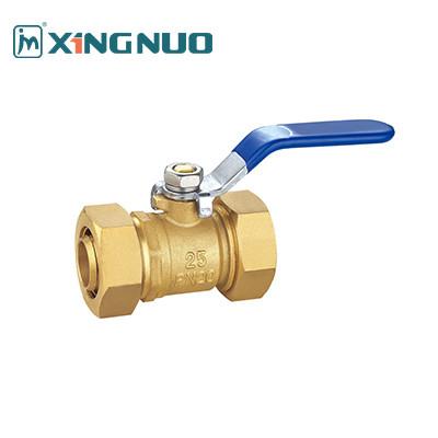 China threaded brass ball valve with hexagon nut Leak Tested Nickel Plated Brass Ball Shut Valve with Quarter Turn Operation for sale