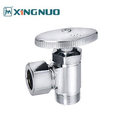 China full open angle valve with socket Sandblast and Nickel Plated Brass Angle Stop Valve with Manual Power for sale