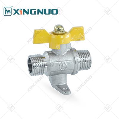 China nickel plating gas valve with seat male threaded Surface Finish Copper Ball Valve for Water with Forged Round Head for sale