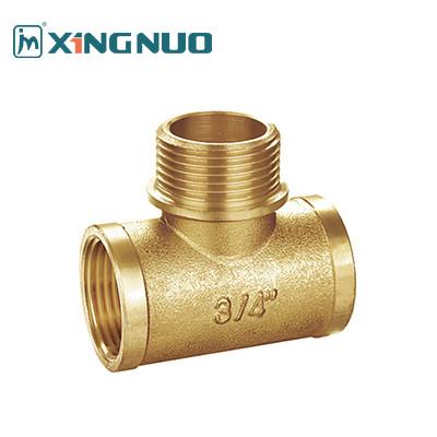 China Topa de cobre Tee de latón Pipa de ajuste de tubo de agua Plomería de ajuste de hilo de latón Ajuste de latón Stop Check Valve en venta