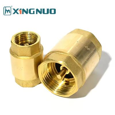 China Brass Spring Check Valve 1/2 inch Check Valve Brass Male Thread Check Valve Connector Tool Vertical Check Valve for sale