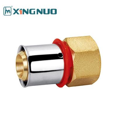 China female threaded HEX Corrosion Resistant Chrome Plated Brass Compression Tube Fittings for Industrial Applications for sale