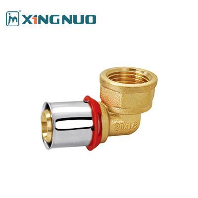 China Copper Nickel Compression Fittings For Gas Media Al Pex Fittings Red Color 1/2