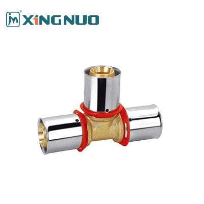 China Compression Tube Fittings / Brass Compression Fittings for Water Gas and Oil Industries 1/2 Inch Pex Fittings Reduced T for sale