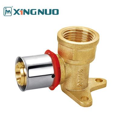 China Polished Sand Blasted And Nickel Plated Brass Tee Compression Fitting with seat Hydraulic ring fittings elbow rotary for sale