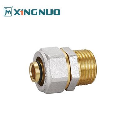 China Pressure Chrome Plated Brass Female PEX Compression Fitting 16-32MM PEX Fittings Brass Male Socket PEX Fitting for sale