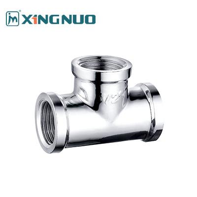 China Thread Standard Polished Brass Tee Fittings for Water Pipe System Polished Sandblasted Nickel Plated Compression Fitting for sale