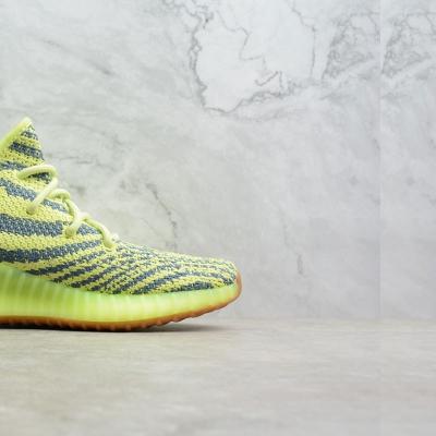 China Cushioning Yeezy 350 Zebra V2 Semi Frozen Yellow Mens Sneakers Womens Running Shoes Casual Breathable 1:1 High Quality With Logo And Box for sale