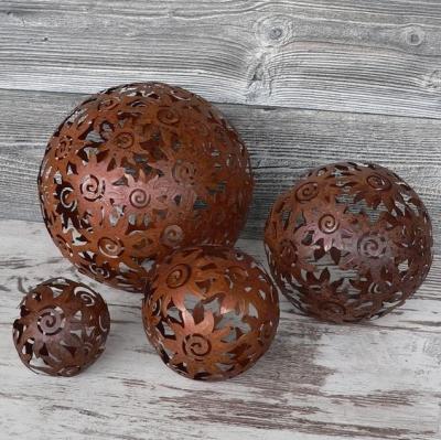 China Europe Decorative Metal Ball 300--1000MM Corten Stainless Steel Cavity Globes Stainless Steel Metal Sculpture For Garden for sale