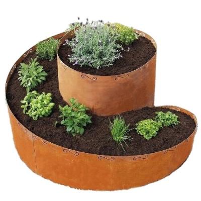 China Minimalist Indoor Outdoor Rust Classic Metal Gift Good Style Patio Corten Steel Flower Pot For Garden Decoration for sale