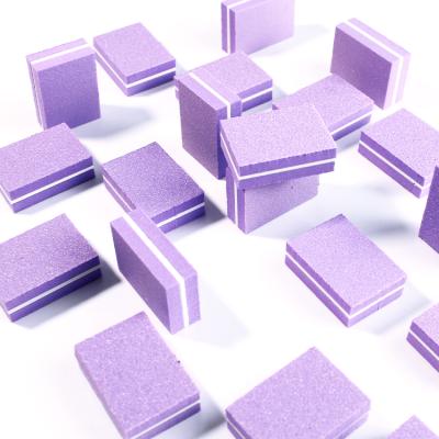 China Disposable Nail Sponge Nail Buffer Block Disposable Side Block Double Sided Nail Buffer Custom Colors Mini Nail Buffer For Nail Care for sale