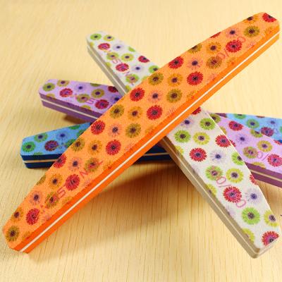 China Custom Double Sandpaper Sandpaper Manicure Sandpaper Sponge Nail File Buffer Block Sanding Block Logo Nails Buffer for sale