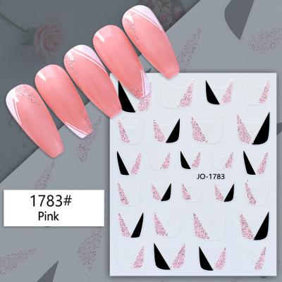 China Wholesale Nail Stickers Women Girls Self Adhesive Luxury Nail Decoration Shine Nail Art Glitter 3D Nail Stickers for sale