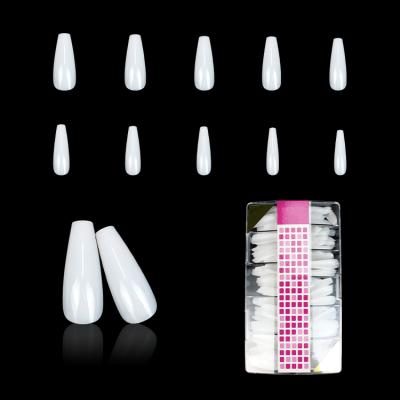 China Nail Tips 500pcs/box Designer Press On Nails Fake Nails Artificial French White Coffin Fake Nails ABS for sale