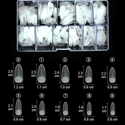 China Manicure Extension Tips 500pcs Clear ABS Press On Nails With Glue Clear Matte Acrylic Short False Nail for sale