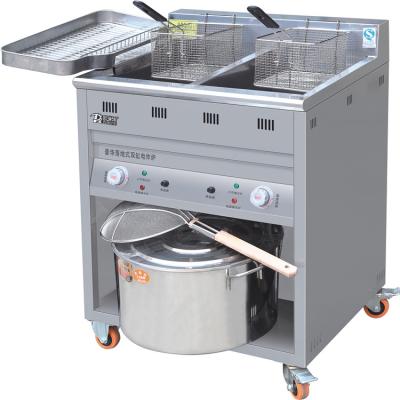 China Hotels Guaranteed Quality Commercial Electric Double Tank 24L*2 Electric Fat Fryer Counter Fryer Electric Chips Fryer for sale