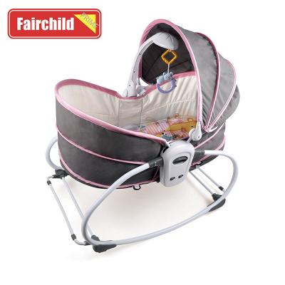 China Safety Confortable Baby Rocker Chair 5 in 1 Cozy Electric Multifunctional Foldable Baby Chair Cradle Rocking Chair Baby Bed for sale