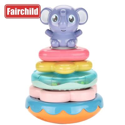 China Baby stacking rainbow Stack Cups Safety Early Educational Toys Animals Stacking Tower Toy Tumblers 14.5*14*16CM for sale