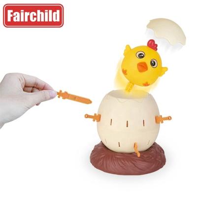 China Funny Intellectual Toys Scare Chick Pop Up From Egg Insert Swords Ejection Mechanism Board Game For Kid Toys for sale