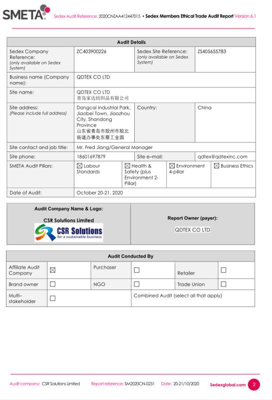 sedex - Qdtex Co., Ltd.