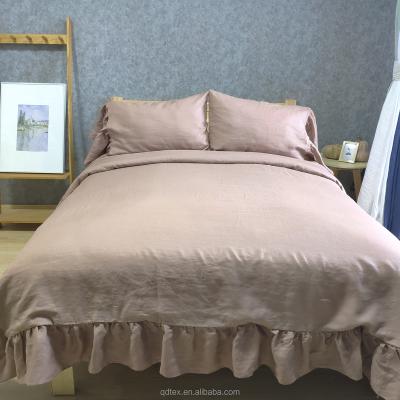 China Nondisposable Pure Linen Quilt Stone Blanket Hotel Wash Fabric Eco-Friendly Bedding Quilt for sale