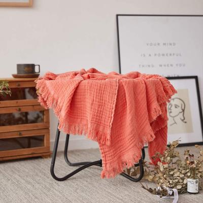 China 100% Hand Woven Knitting Blanket Anti-Static Chunky Merino Wool Blanket Wadding Wool Sofa Throw Blanket for sale