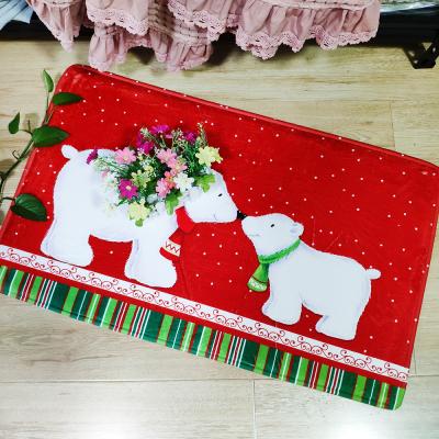 China Custom Printed Door Mat Flooring Non Slip Velvet Entrance Mat for sale