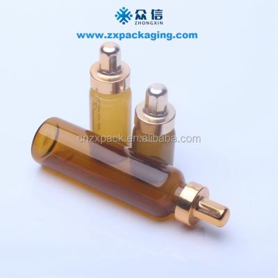 China 20ml Amber Glass Serum Vial Borosilicate Pharmaceutical Glass Bottle Sealed With Butyl Rubber Stopper for sale