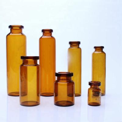 China Amber Glass Vials Sealed By Pharmaceutical Crimp Neck Rubber Stoppers for sale