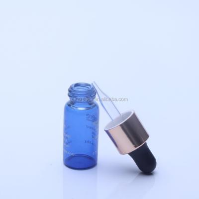 China Personal Care 3ml Mini Glass Dropper Bottle For Blue Essential Oil for sale