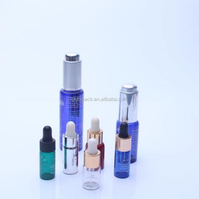 China Personal Care Borosiicate Vial 1ml 2ml 3ml Glass Dropper Bottle For Essential Oil for sale