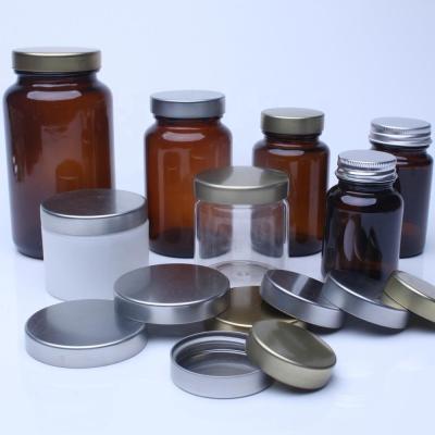 China 250ml Pharmaceutical Amber Glass Storage Jar With Tin Lids for sale