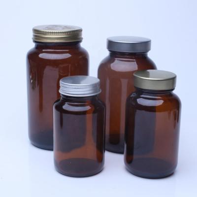 China 100ml 150ml 250ml Supplement Pharmaceutical Amber Glass Bottles Pharmaceutical Use for sale