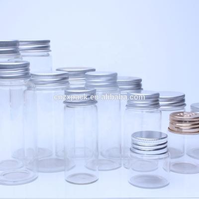 China CANDY 1oz / 2oz / 3oz Borosilicate Glass Bottles With Aluminum Screw Caps for sale