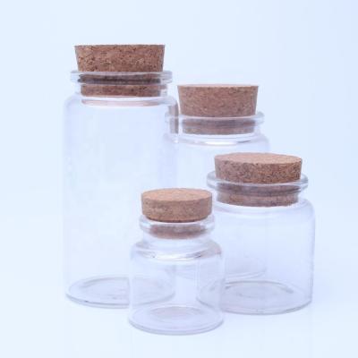 China Highly Transparent CANDY Borosilicate Glass Jars With Corks for sale