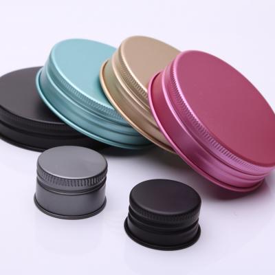 China Non Spill 38/400 45/400 53/400 58/400 70/400 89/400 Matte Black Metal Lids Gold Aluminum Screw Lids For All Kinds Of Bottles And Jars for sale