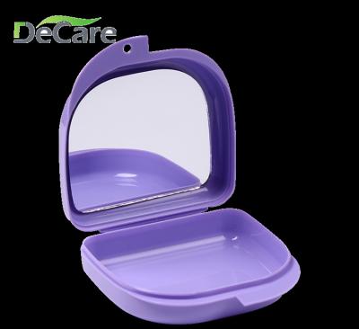 China Storage Of Denture Makes Them Supply Retainer Dental Cleaner Box With Slot With Mirror Can Autoclavable And Storage Denture for sale