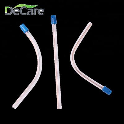 China dental regional top selling transparent body blue pvc material dental saliva ejector with good quality for sale