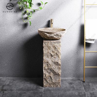 China ECO-frendly Ware Bathroom Sink Sanitary Pedestal Sink Against Wall for sale