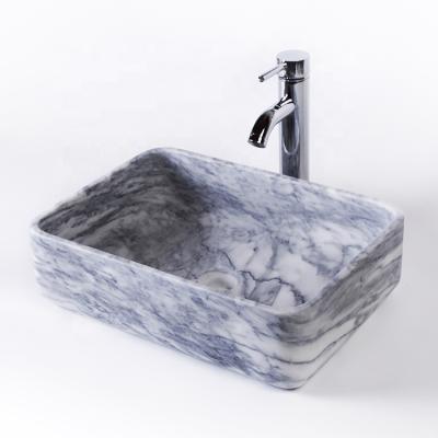 China Viable Dark Stone Basin Factory Price Bathroom Marble Ink One Piece Bathroom Sinks for sale