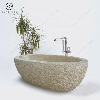 China Stone Freestanding Natural Bathroom Granite Freestanding Soaking Tub for sale