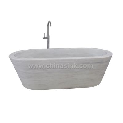 China Honed Finish Freestanding White Marble Bathtubs Marble Freestanding Tubs for sale