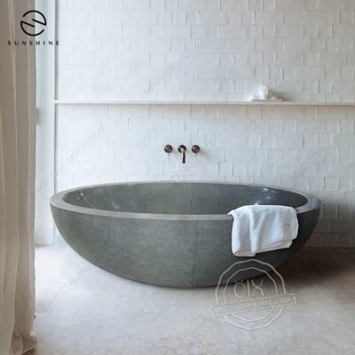 China Stone Freestanding Green Natural Granite Freestanding Soaking Tub for sale