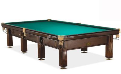 China Leather 12ft pocket russian slate pyramid pool table by solid wood for sale for sale