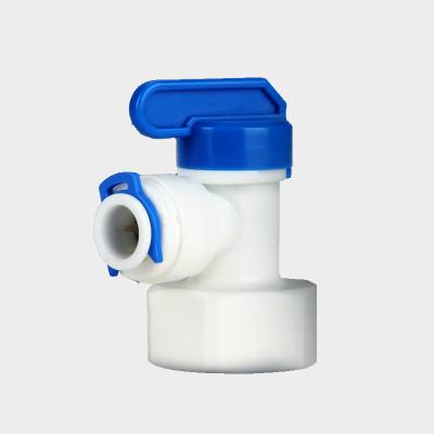 China General 6 Minute Flush Thread 2 Pipe Orifice Pressure Bucket Ball Valve Plastic Valve For Water Purifier RO System for sale