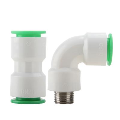 China Easy Installation RO System Plastic Quick Connect Hose Pipe Quick Connector PVC Water Supply Filter Fittings for sale